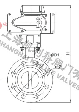 D941X電動法蘭式蝶閥外形結(jié)構(gòu)圖